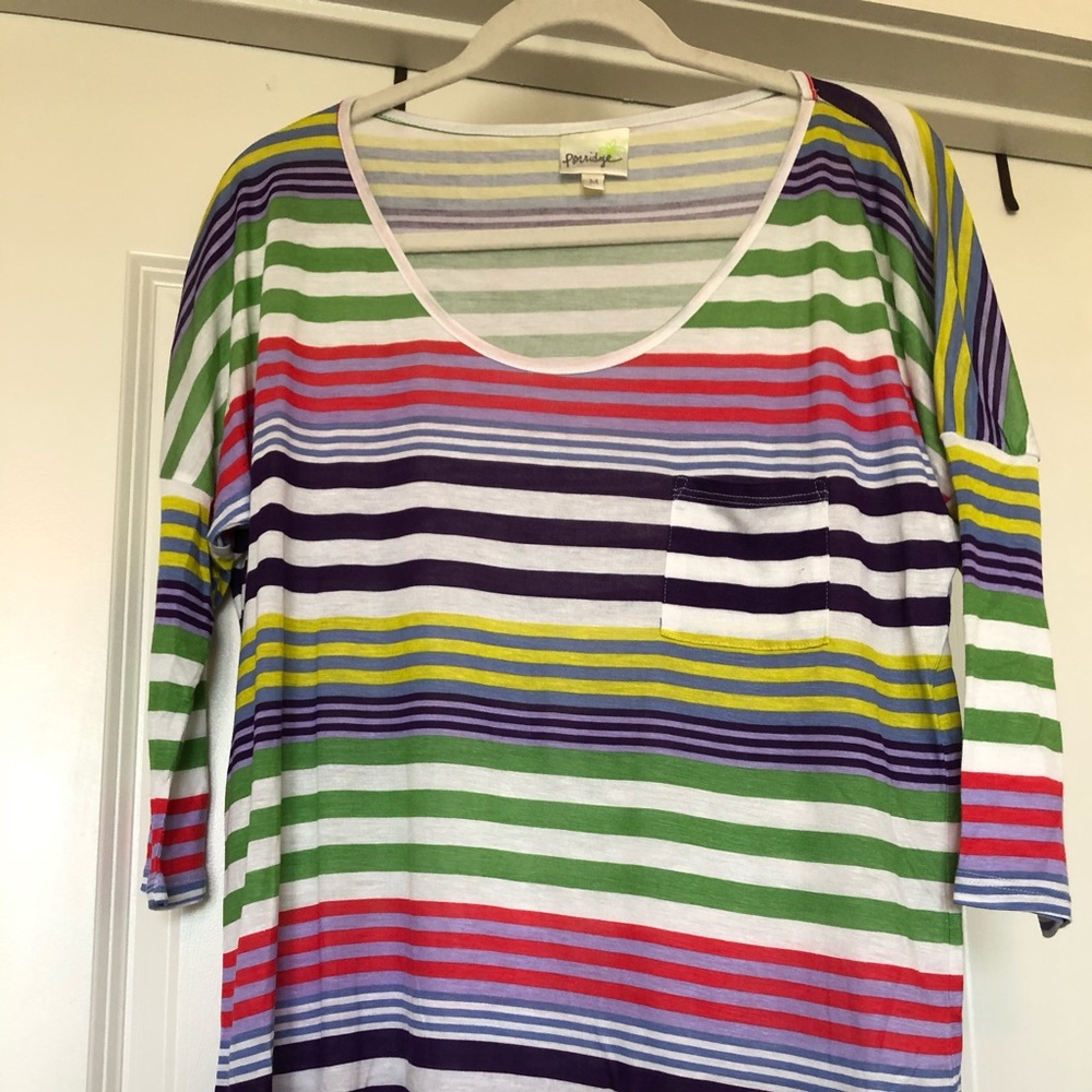 Nordstrom, Bright Striped Cotton, T Shirt